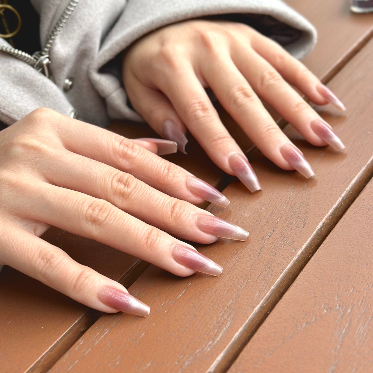 Frosted Blush Press-On Nails