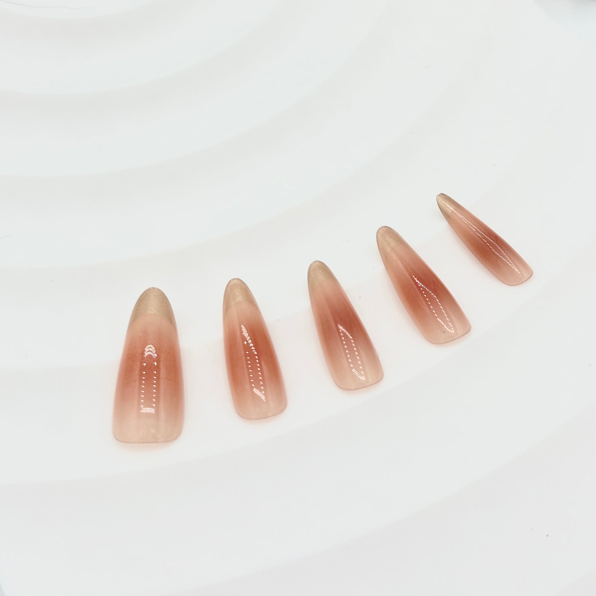 Golden Veil Press-On Nails