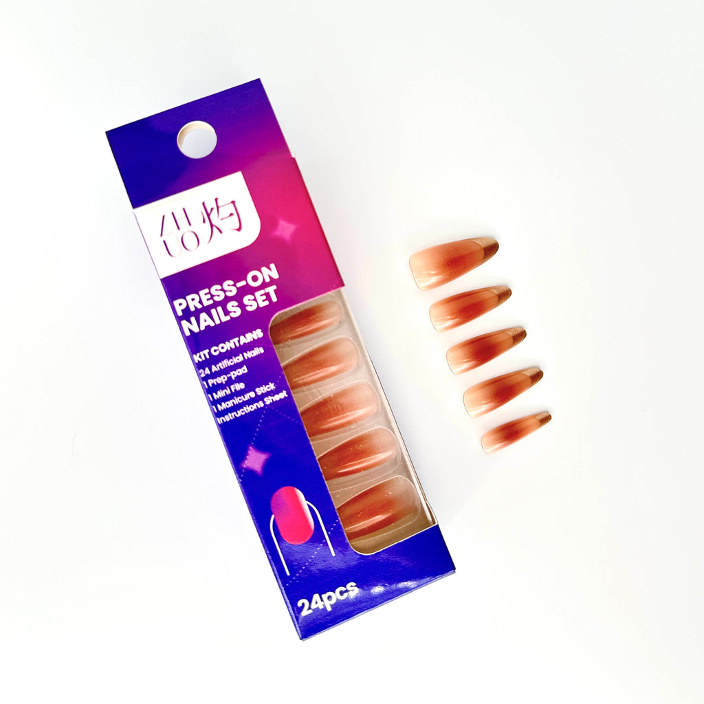 Golden Veil Press-On Nails