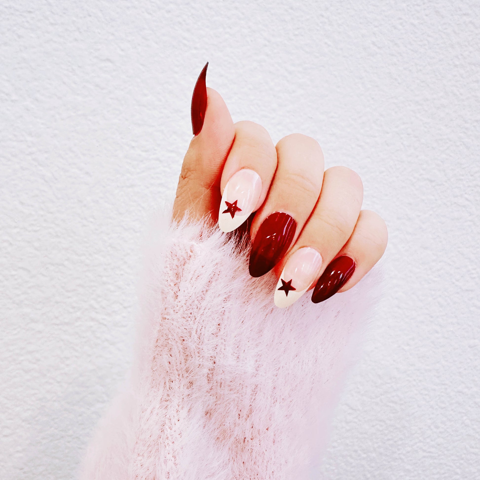 Crimson Star Muse Press-On Nails