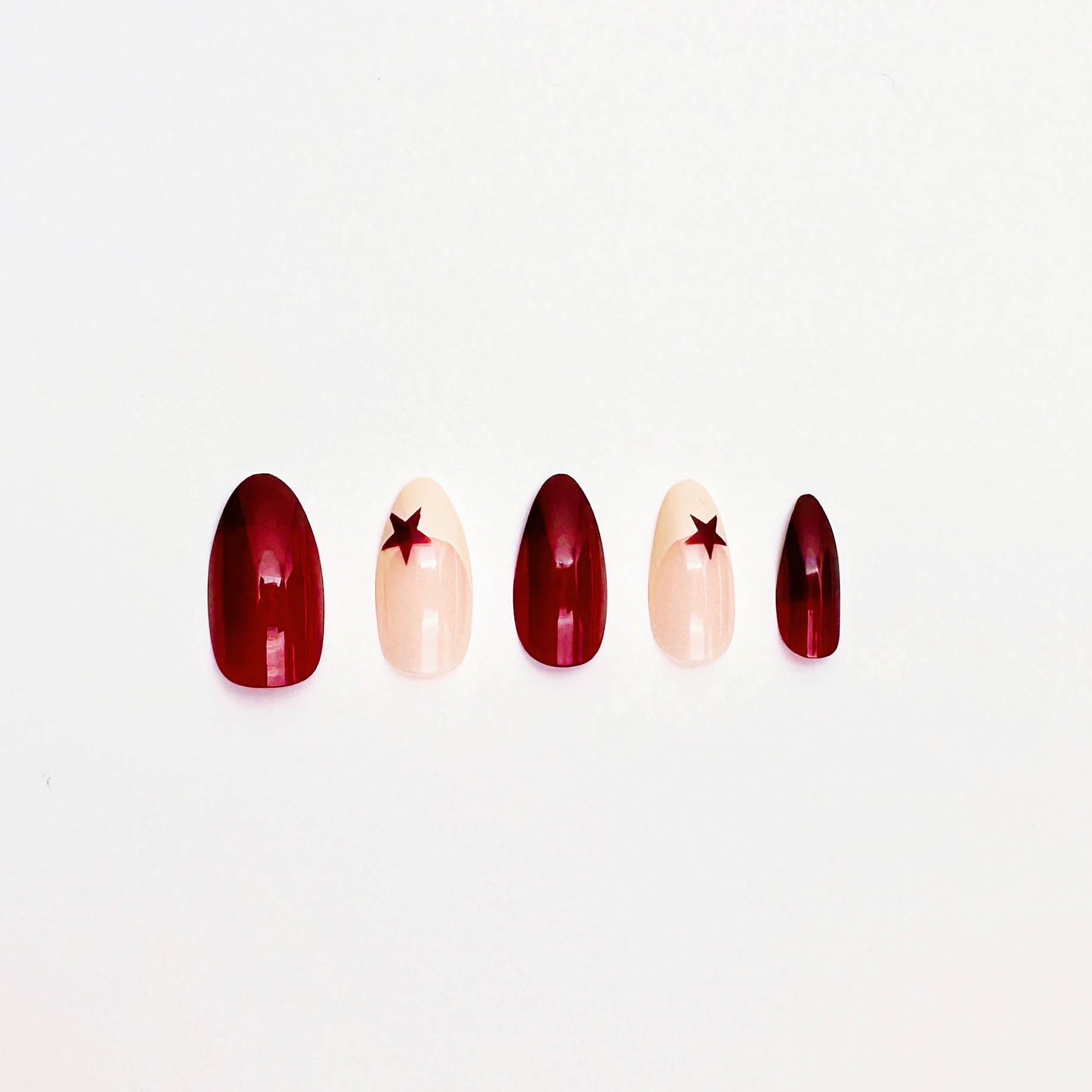 Crimson Star Muse Press-On Nails