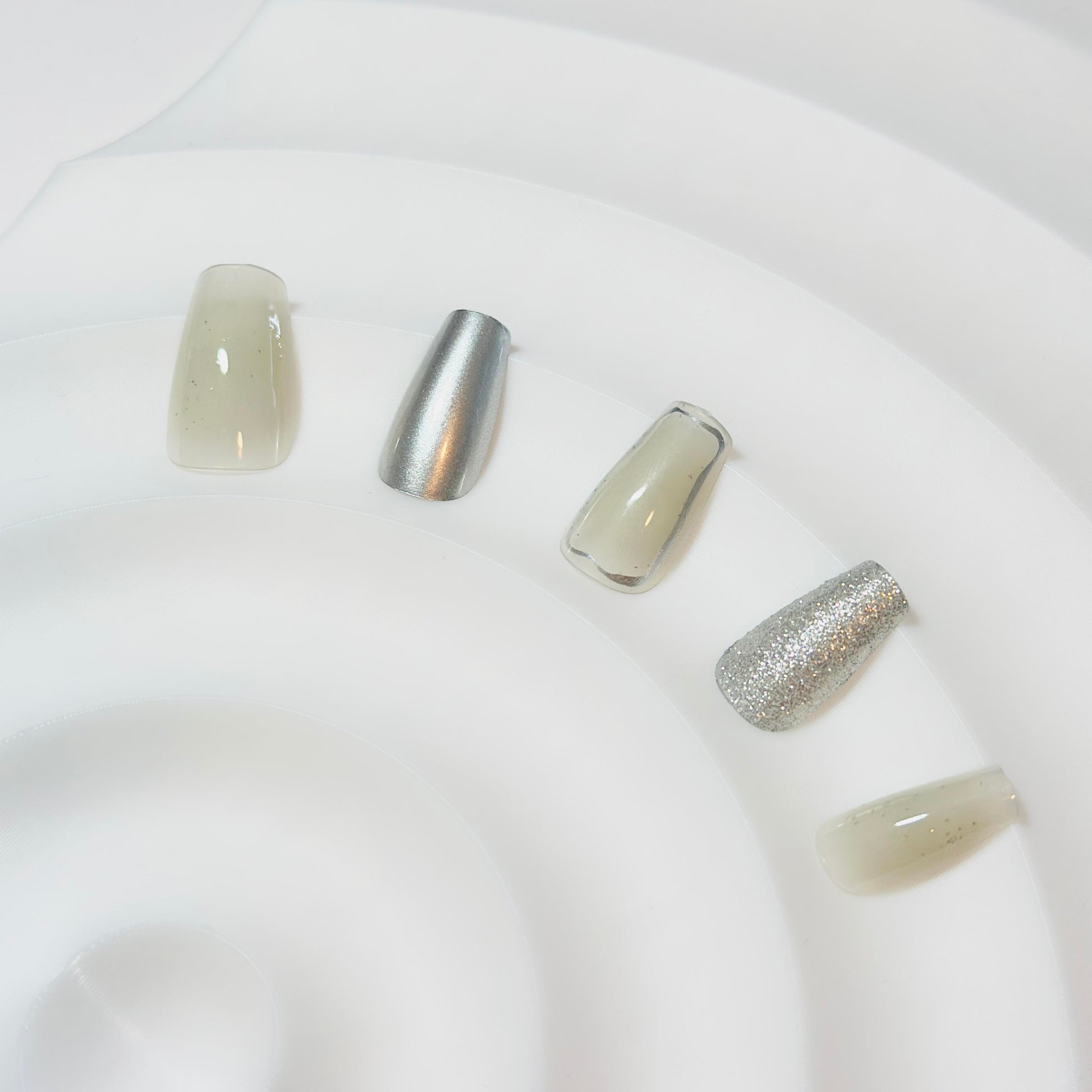 Frosted Halo Press-On Nails