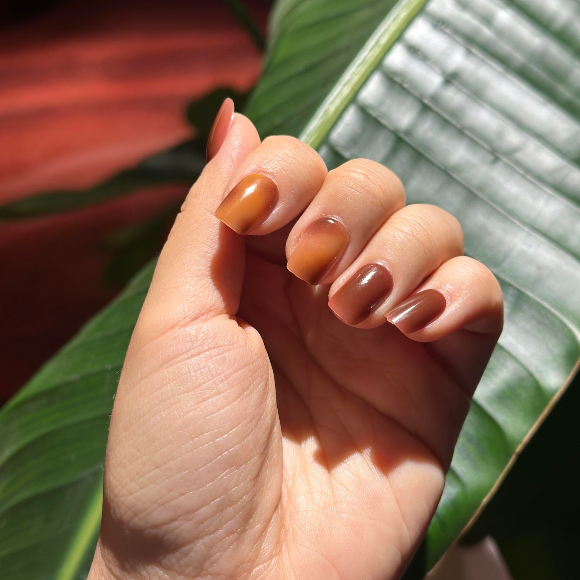 Golden Amber Press-On Nails