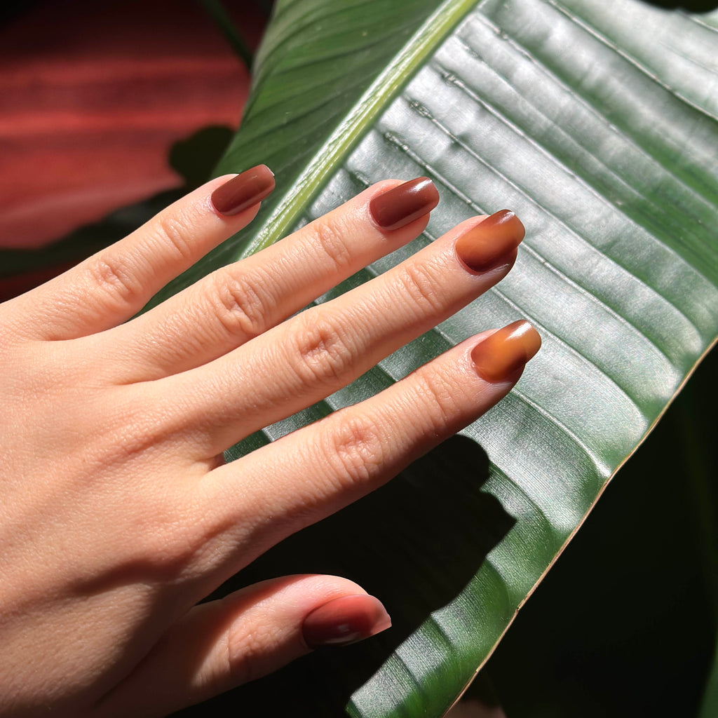 Golden Amber Press-On Nails